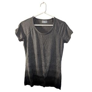 Athleta Gray Gradient Dotted Tee - Size Small